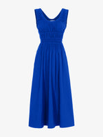 Still Life image of Poplin Gathered Dress in ROYAL BLUE