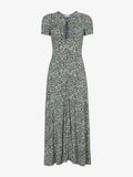 Still Life image of Slinky Jersey Keyhole Dress in BLACK/WHITE/JADE