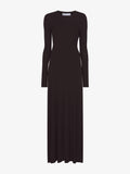 Still Life image of Long Sleeve Jersey Open Back Dress in BLACK