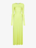 Still Life image of Long Sleeve Jersey Open Back Dress in LIME