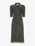 Still Life image of Space Dye Rib Knit Polo Dress in NAVY/LIME/BLACK