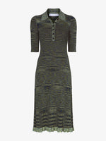 Still Life image of Space Dye Rib Knit Polo Dress in NAVY/LIME/BLACK