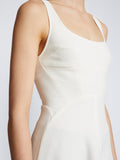 Detail image of model wearing Barre Bustier Dress in OFF WHITE