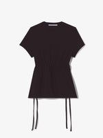 Still Life image of Ruched Side Tie T-Shirt in BLACK