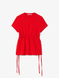 Still Life image of Ruched Side Tie T-Shirt in CHERRY