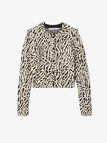 Still Life image of Animal Jacquard Cardigan in BEIGE/BLACK