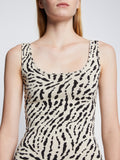 Animal Jacquard Tank Top Dress