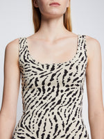 Animal Jacquard Tank Top Dress