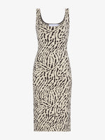 Still Life image of Animal Jacquard Tank Top Dress in BEIGE/BLACK