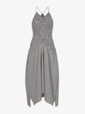 Still Life image of Gingham Seersucker Smocked Dress in OFF WHITE/BLACK