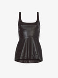 Still Life image of Faux Leather Bustier Top in BLACK