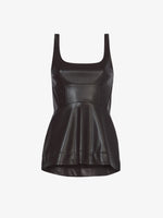 Still Life image of Faux Leather Bustier Top in BLACK
