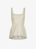 Still Life image of Faux Leather Bustier Top in CHALK