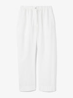 Still Life image of Solid Cotton Linen Easy Pants in OFF WHITE