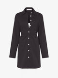 Still Life image of Soft Poplin Button Down Shirt Dress in BLACK