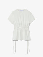 Still Life image of Ruched Side Tie T-Shirt in OFF WHITE