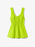 Still Life image of Poplin Gathered Tank Top in GREEN APPLE