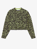Still Life image of Animal Jacquard Sweater in BLACK/LIME