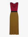 Still Life image of Slinky Stripe Tank Top Dress in CHERRY/GOLDEN ROD/BLACK