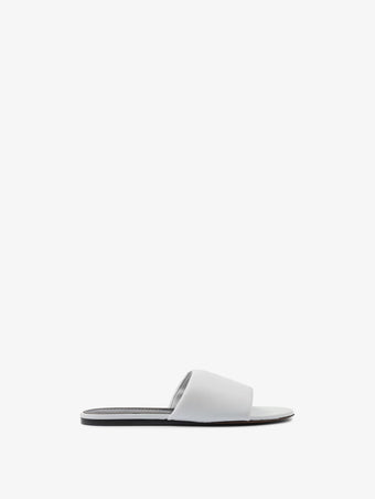 Front image of Lamb Flat Slide in White.jpg