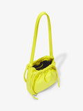 Aerial image of Drawstring Pouch in SULPHUR with strap up