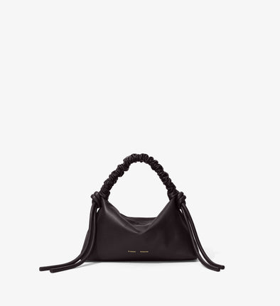 Front image of Mini Drawstring Bag in BLACK