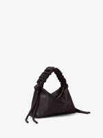 Side image of Mini Drawstring Bag in BLACK