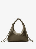 Back image of Large Drawstring Shoulder Bag in OLIVE