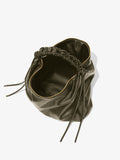 Interior image of Large Drawstring Shoulder Bag in OLIVE