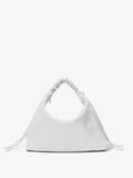 Front image of Large Drawstring Shoulder Bag in OPTIC WHITE