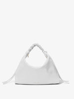 Front image of Large Drawstring Shoulder Bag in OPTIC WHITE