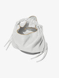 Aerial image of Large Drawstring Shoulder Bag in OPTIC WHITE