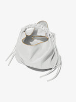 Aerial image of Large Drawstring Shoulder Bag in OPTIC WHITE