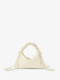Front image of Studded Mini Drawstring Bag in ECRU