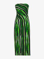 Still Life image of Painted Stripe Strapless Dress in FATIGUE MULTI