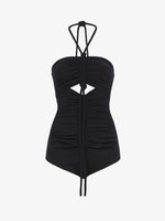 Still Life image of Compact Jersey Ruched Bodysuit in BLACK