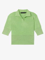 Still Life image of Metallic Knit Polo in GREEN