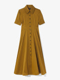 Still Life image of Silk Cotton Shirt Dress in FATIGUE