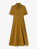 Still Life image of Silk Cotton Shirt Dress in FATIGUE