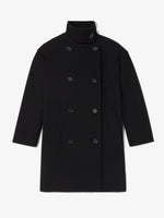 Still Life image of Technical Gabardine Peacoat in BLACK