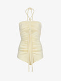 Still Life image of Compact Jersey Ruched Bodysuit in ECRU