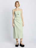 Front full length image of model wearing Compact Terry Jersey Dress in MINT