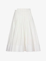 Flat image of Eco Poplin Wrap Skirt in white