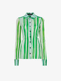 Still Life image of Painted Stripe Matte Jersey Shirt in BLUE/GREEN MULTI