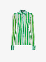 Still Life image of Painted Stripe Matte Jersey Shirt in BLUE/GREEN MULTI