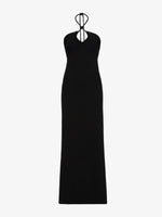 Still Life image of Textured Cotton Knit Halter Dress in BLACK