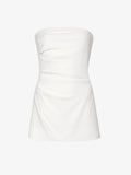 Flat image of Matte Viscose Crepe Strapless Top in white