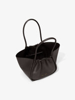 Interior image of Carved Python Large Ruched Tote in BLACK