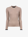 Still Life image of Silk Cashmere Rib Knit Sweater in TAUPE
