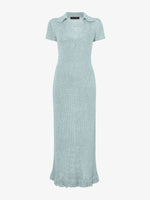 Still Life image of Ribbon Crochet Fringe Dress in PALE BLUE